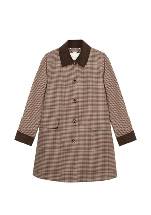 Brooks Brothers checked cotton coat - Neutrals