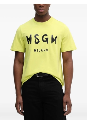 MSGM logo-detail T-shirt - Yellow