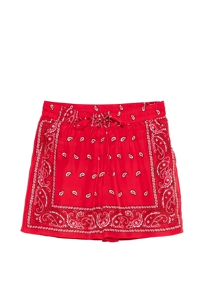 P.A.R.O.S.H. Soy paisley-print drawstring shorts - Red