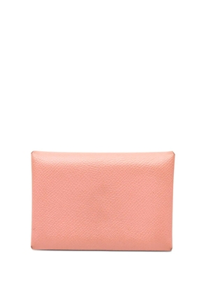 Hermès Pre-Owned 2021 Epsom Calvi Duo card holder - Pink
