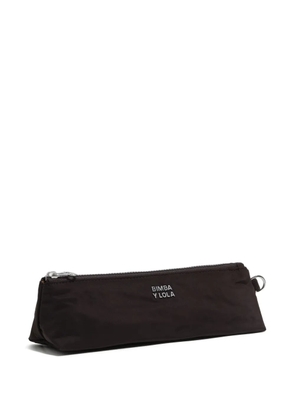 Bimba y Lola logo-plaque make-up case - Black