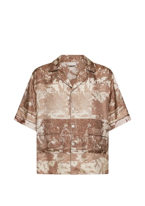 Pierre-Louis Mascia Aloe short-sleeve shirt - Brown