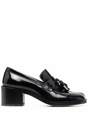Maison Margiela Tabi tassel-detail leather loafers - Black