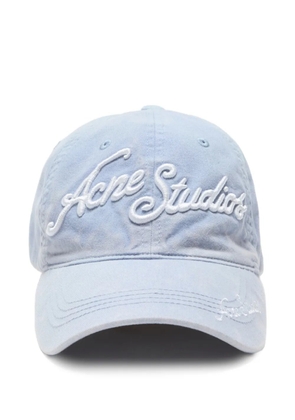 Acne Studios logo-embroidered baseball cap - Blue