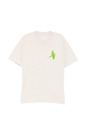 Melt parrot print T-shirt - Neutrals