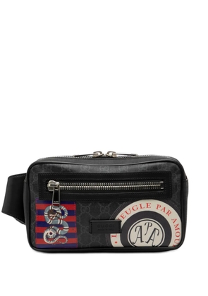 Gucci Pre-Owned 2000-2015 GG Supreme Web Night Courrier belt bag - Black