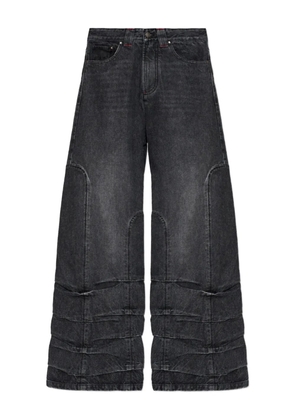 AVAVAV smoke-detailed wide-leg jeans - Black