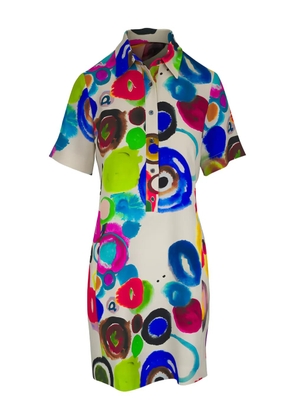 Libertine JH Gouache collared mini dress - White