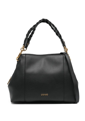 LIU JO medium 34 braided-handles tote bag - Black