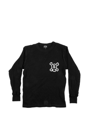 Stüssy skull-print long-sleeve T-shirt - Black