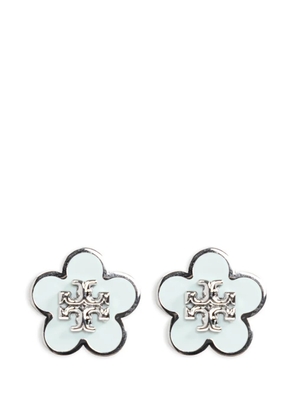Tory Burch flower logo earrings - Blue