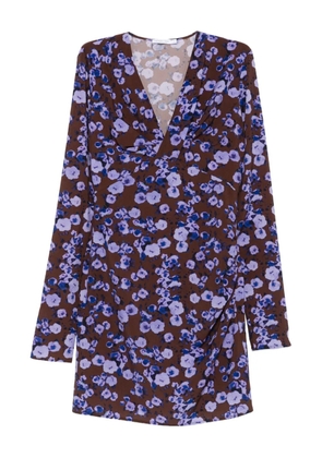 Patrizia Pepe floral-print mini dress - Brown