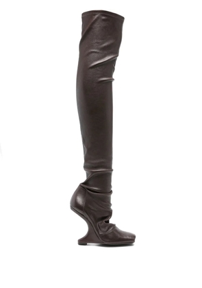 Rick Owens Lilies sculpted-heel over-the-knee boots - Brown