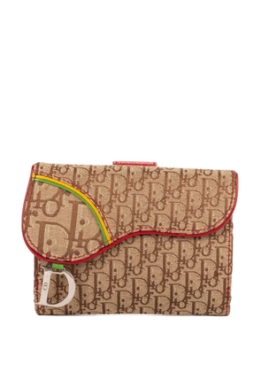 Christian Dior Pre-Owned Rasta Saddle Compact wallet - Neutrals