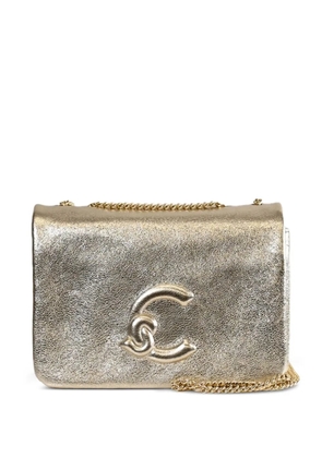 Coccinelle metallic logo-plaque mini bag - Gold