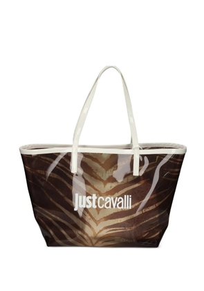 Just Cavalli tiger-stripe tote bag - Brown
