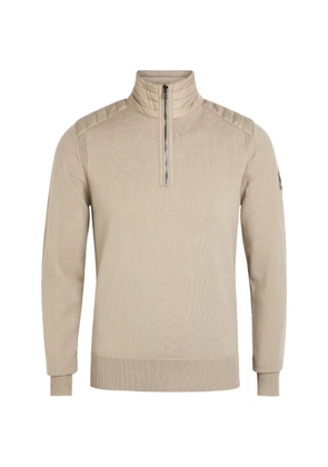 Belstaff half-zip quilted-detail sweater - Neutrals