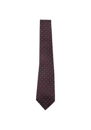 Zegna square polka dot tie - Red
