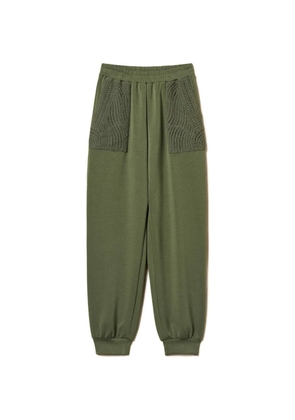 TWINSET crochet-detail track pants - Green