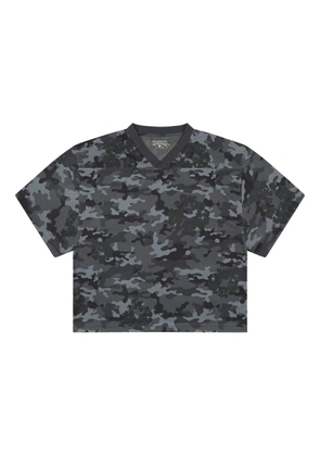 Denim Tears camouflage wreath mesh T-shirt - Black