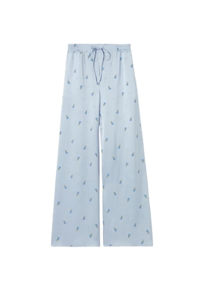 Claudie Pierlot floral-pattern palazzo trousers - Blue