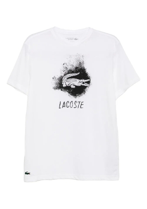 Lacoste ultra dry graphic sport T-shirt - White