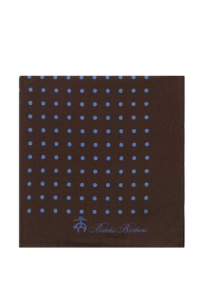 Brooks Brothers polka dot silk pochette - Brown