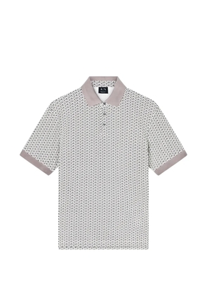 Armani Exchange patterned polo shirt - Grey