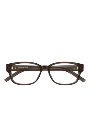Saint Laurent Eyewear rectangle-frame glasses - Brown