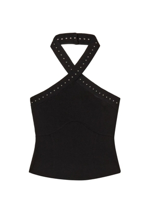 TWINSET halterneck knitted top - Black