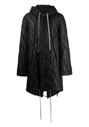 Rick Owens DRKSHDW fishtail hooded parka - Black