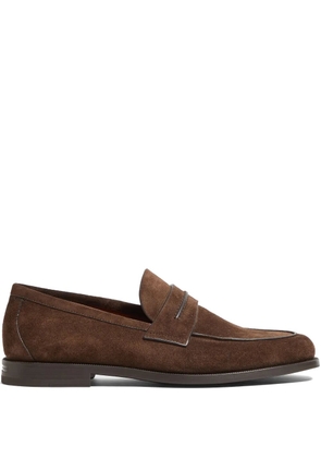 Zegna suede penny loafers - Brown