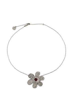 Marni flower pendant chain necklace - Silver