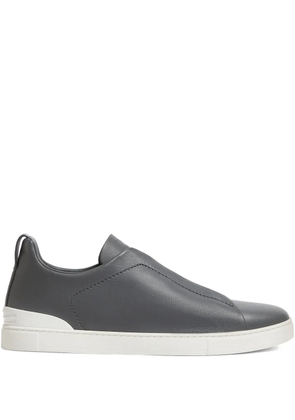 Zegna leather sneakers - Grey