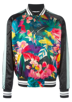 Valentino Garavani tropical print bomber jacket - Black