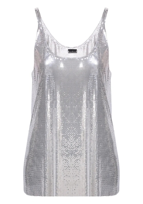 Rabanne metallic mesh tank - Silver