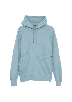 Undercover panelled hoodie - Blue