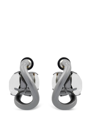 Marni enamel crystal earrings - Grey