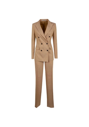 Tagliatore striped double-breasted suit - Neutrals