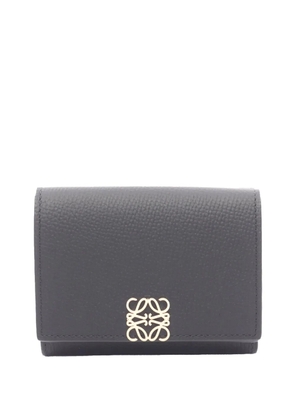 Loewe Pre-Owned 2010-2026 Grained Leather Anagram Wallet small wallets - Black