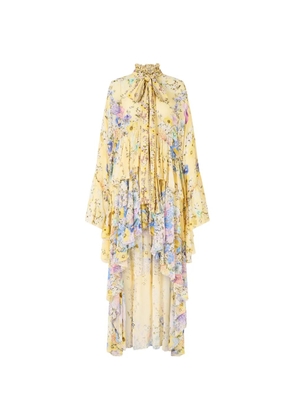 Camilla ruffled floral print dress - Yellow