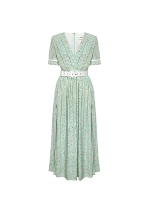 POST MERIDIEM side-split midi dress - Green