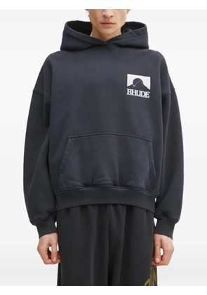 RHUDE graphic-print hoodie - Black