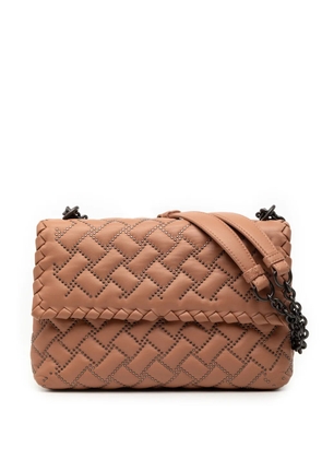 Bottega Veneta Pre-Owned 2012-2025 Small Nappa Intrecciato Studded Olimpia shoulder bag - Brown