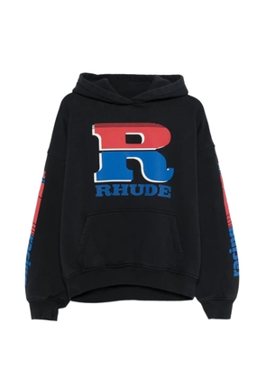 RHUDE logo graphic hoodie - Black
