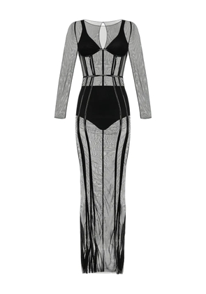 Elisabetta Franchi Red Carpet stretch tulle bustier dress - Black