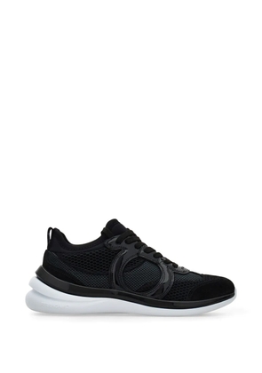 Ferragamo Gancini sneaker with mesh detail - Black