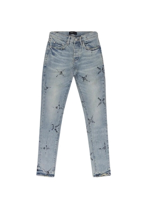 Purple Brand star monogram skinny jeans - Blue