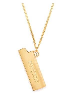 AMBUSH logo lighter case pendant necklace - Gold