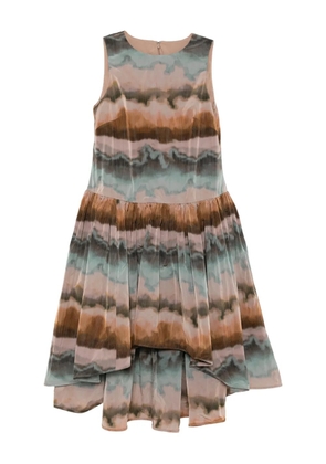 Amsale printed taffeta dress - Blue